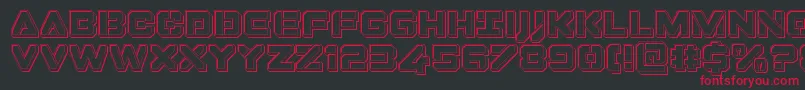Dominojackengrave Font – Red Fonts on Black Background