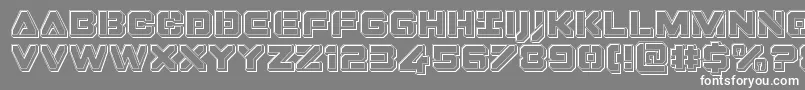 Dominojackengrave Font – White Fonts on Gray Background