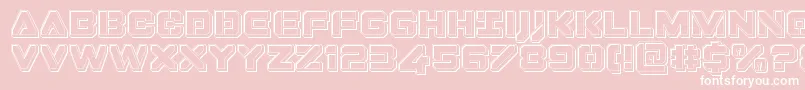 Dominojackengrave Font – White Fonts on Pink Background