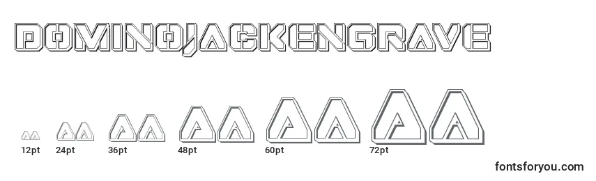 Размеры шрифта Dominojackengrave