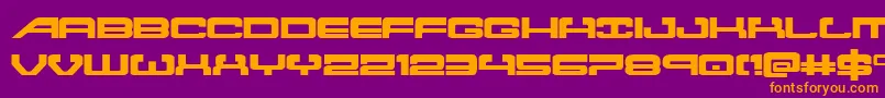 atlantiaexpand Font – Orange Fonts on Purple Background