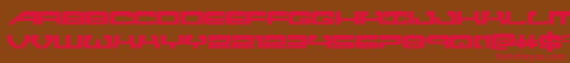 atlantiaexpand-Schriftart – Rote Schriften auf braunem Hintergrund