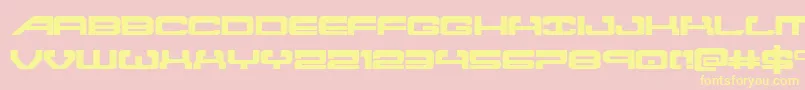 atlantiaexpand Font – Yellow Fonts on Pink Background