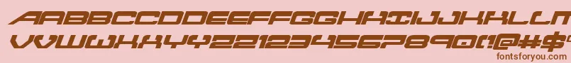 atlantiaexpandital-fontti – ruskeat fontit vaaleanpunaisella taustalla