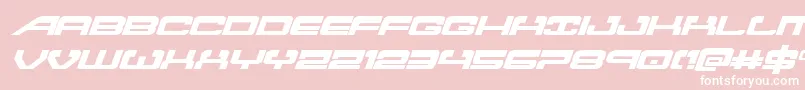 atlantiaexpandital-fontti – valkoiset fontit vaaleanpunaisella taustalla