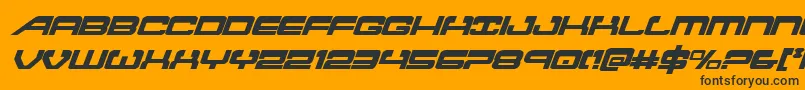 atlantiaital Font – Black Fonts on Orange Background