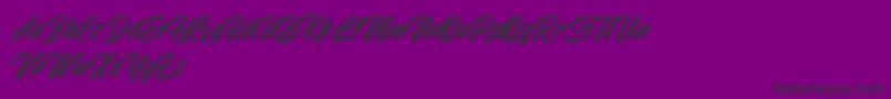 Atlantic Time-Schriftart – Schwarze Schriften auf violettem Hintergrund