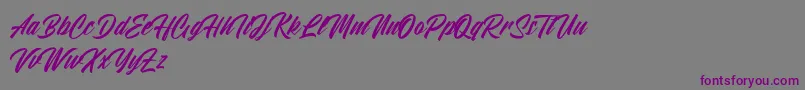 Atlantic Time Font – Purple Fonts on Gray Background