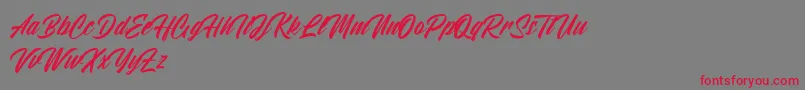 Atlantic Time Font – Red Fonts on Gray Background