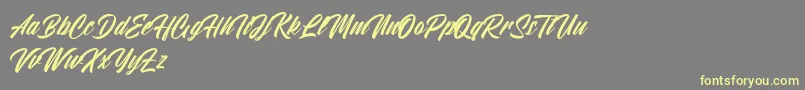 Atlantic Time Font – Yellow Fonts on Gray Background