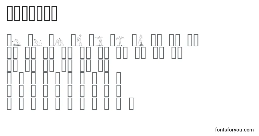 Schriftart ATLETER  (120207) – Alphabet, Zahlen, spezielle Symbole