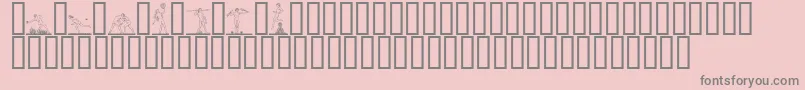 ATLETER  Font – Gray Fonts on Pink Background