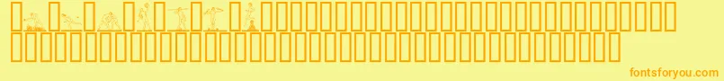 ATLETER  Font – Orange Fonts on Yellow Background