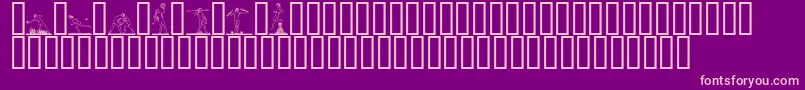 Fonte ATLETER  – fontes rosa em um fundo violeta