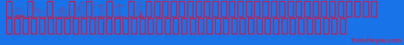 フォントATLETER  – 赤い文字の青い背景