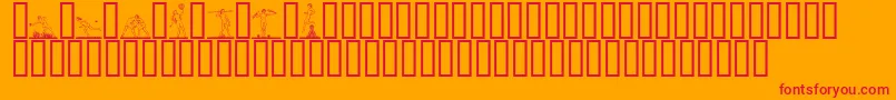 ATLETER  Font – Red Fonts on Orange Background