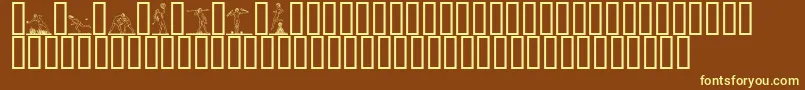 ATLETER  Font – Yellow Fonts on Brown Background