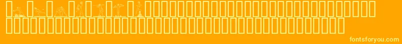 ATLETER  Font – Yellow Fonts on Orange Background