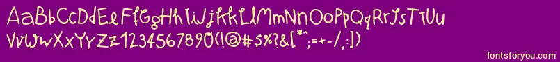 ATMAB    Font – Yellow Fonts on Purple Background