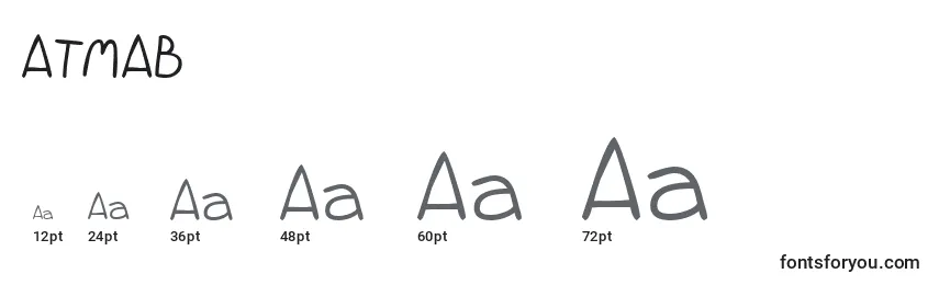 Размеры шрифта ATMAB    (120208)