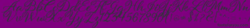 atmaka-fontti – mustat fontit violetilla taustalla