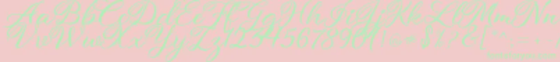 atmaka Font – Green Fonts on Pink Background