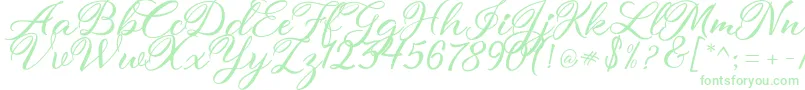 atmaka-fontti – vihreät fontit valkoisella taustalla