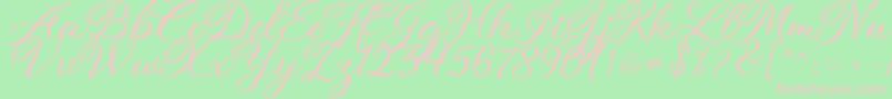 atmaka Font – Pink Fonts on Green Background