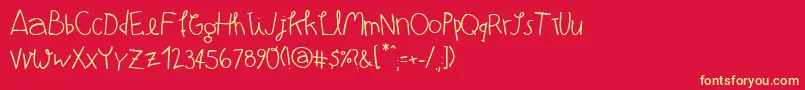 ATMARG   Font – Yellow Fonts on Red Background