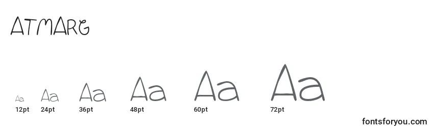 Размеры шрифта ATMARG   (120210)