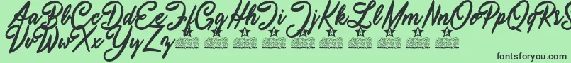 Atmospherica Personal Use Font – Black Fonts on Green Background