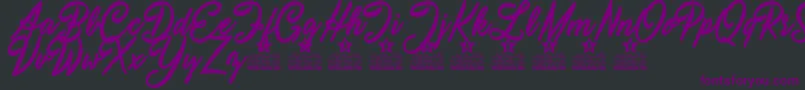 Atmospherica Personal Use Font – Purple Fonts on Black Background