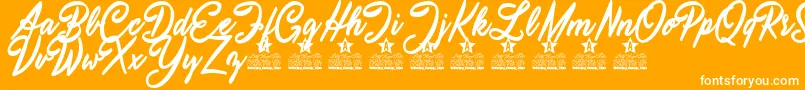 Atmospherica Personal Use Font – White Fonts on Orange Background