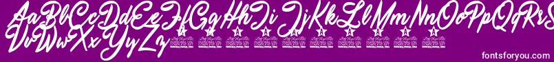 Atmospherica Personal Use Font – White Fonts on Purple Background