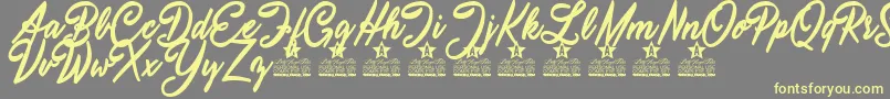 Atmospherica Personal Use Font – Yellow Fonts on Gray Background