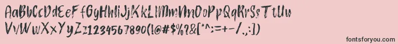 Atokous Font – Black Fonts on Pink Background