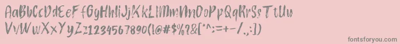 Atokous Font – Gray Fonts on Pink Background