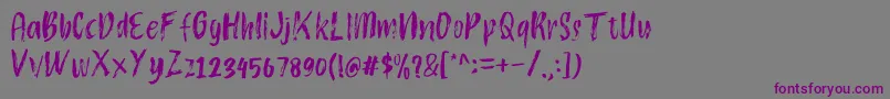 Atokous Font – Purple Fonts on Gray Background