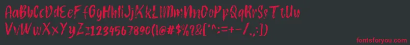 Atokous Font – Red Fonts on Black Background