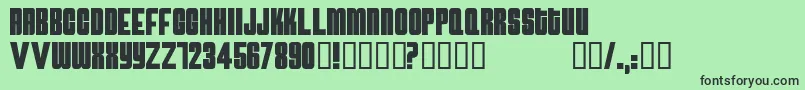 ATOMB   -fontti – mustat fontit vihreällä taustalla