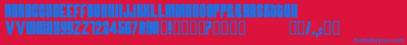 ATOMB    Font – Blue Fonts on Red Background