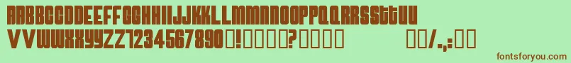 ATOMB    Font – Brown Fonts on Green Background