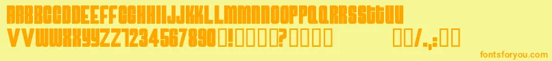 ATOMB    Font – Orange Fonts on Yellow Background