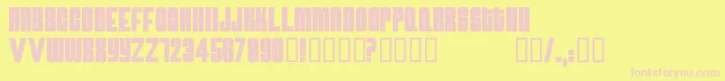 ATOMB    Font – Pink Fonts on Yellow Background