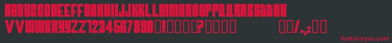 ATOMB    Font – Red Fonts on Black Background
