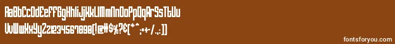 フォントATOMIC   – 茶色の背景に白い文字