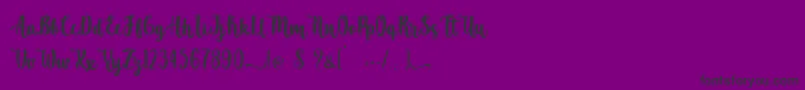 Atomic Robusta   Personal Use-Schriftart – Schwarze Schriften auf violettem Hintergrund