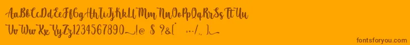 Atomic Robusta   Personal Use Font – Brown Fonts on Orange Background