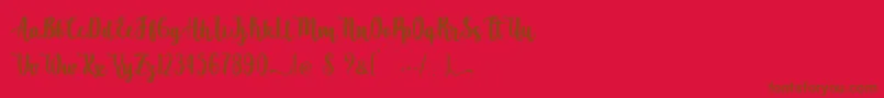 Atomic Robusta   Personal Use Font – Brown Fonts on Red Background