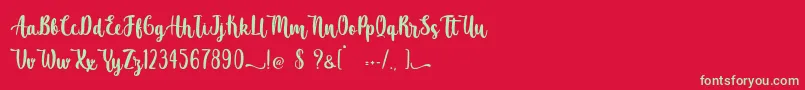 Atomic Robusta   Personal Use Font – Green Fonts on Red Background
